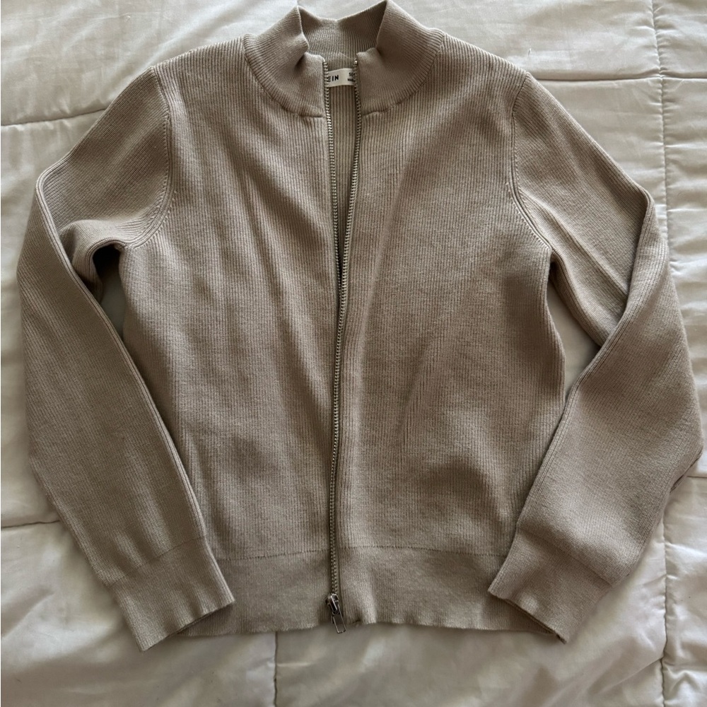 Beige kids Zip-Up sweater